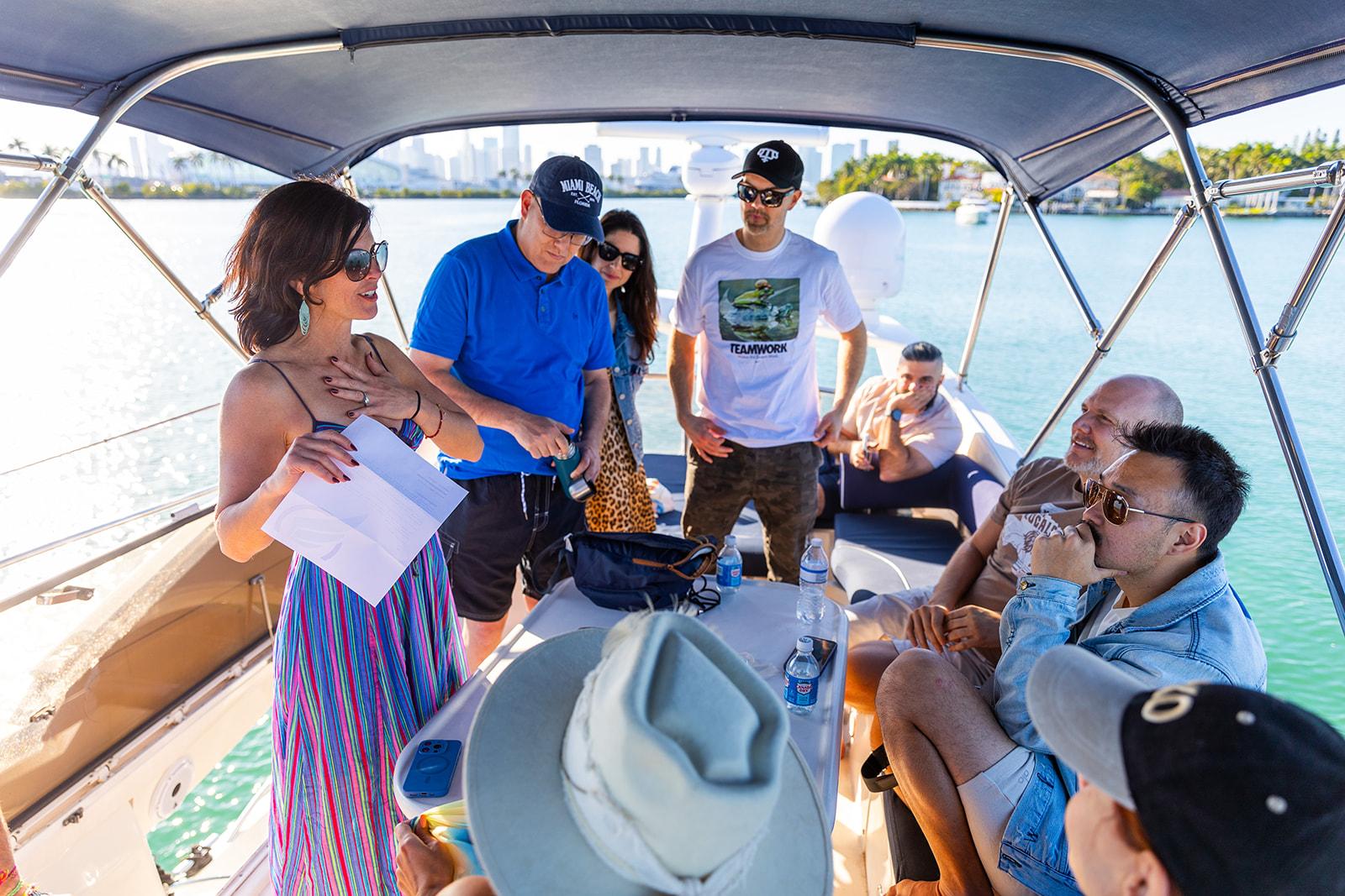 Mastermind session on boat in Miami